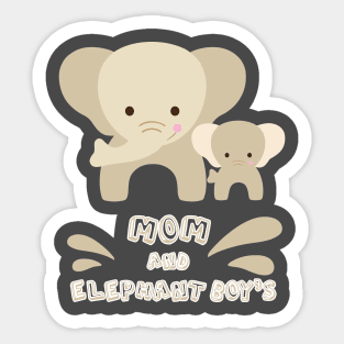 Baby Elephant and Mom Sticker